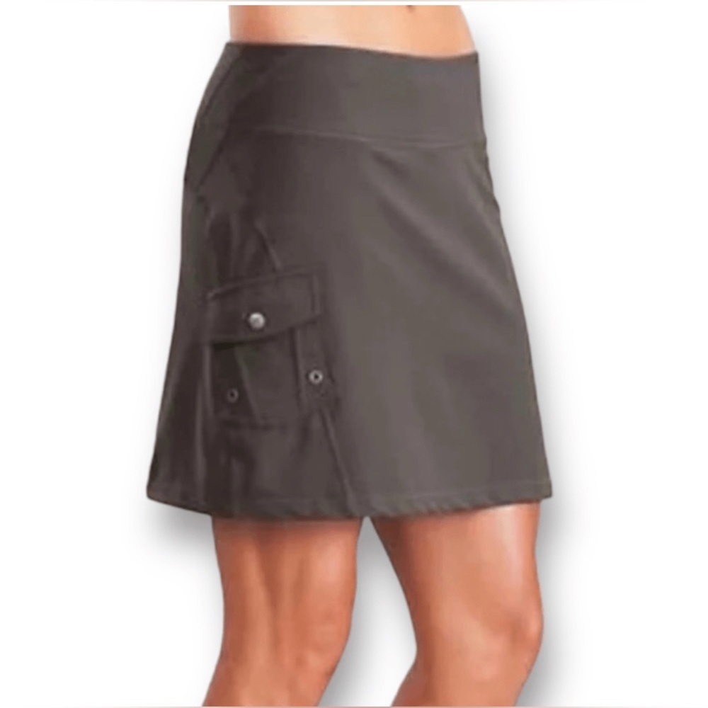 Athleta cargo skirt M dark khaki green